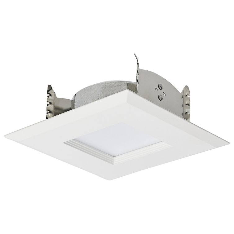 White Aluminum 4" Square LED Retrofit Downlight