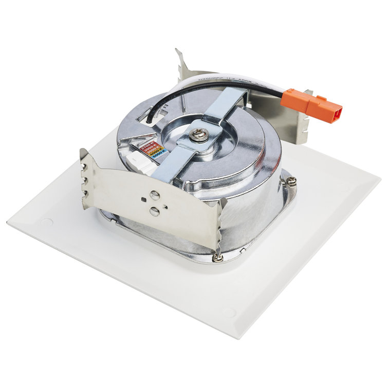 White Aluminum 4" Square LED Retrofit Downlight