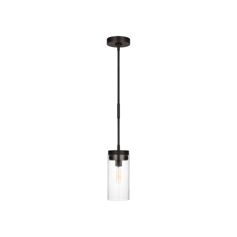 Aged Iron and Clear Glass 1-Light Pendant