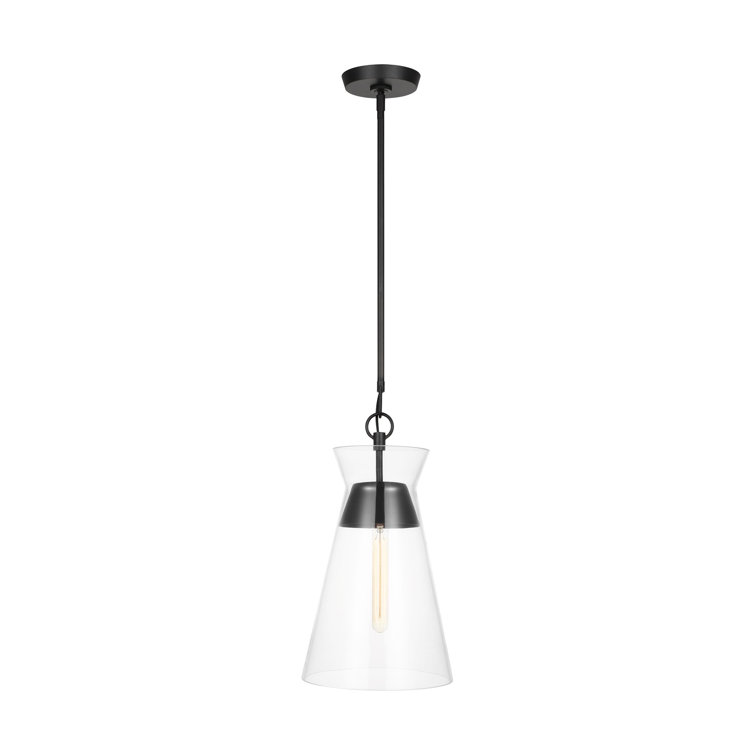 Aged Iron and Clear Glass 1-Light Pendant