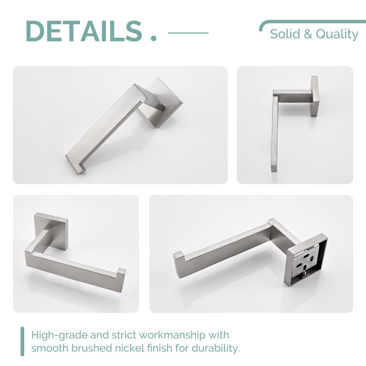 Brushed Nickel Stainless Steel Wall Mounted Toilet Paper Holder