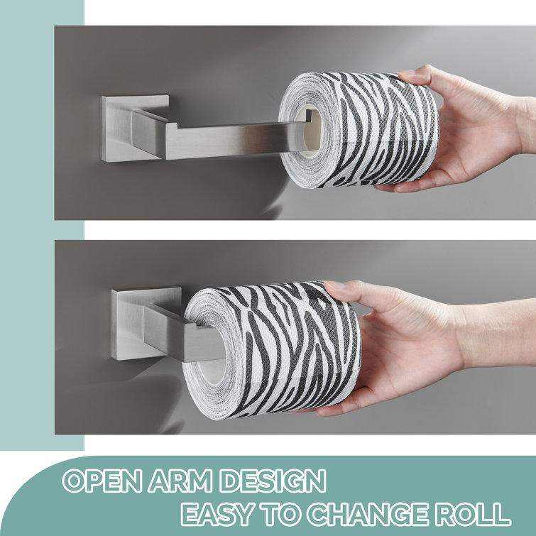 Brushed Nickel Stainless Steel Wall Mounted Toilet Paper Holder