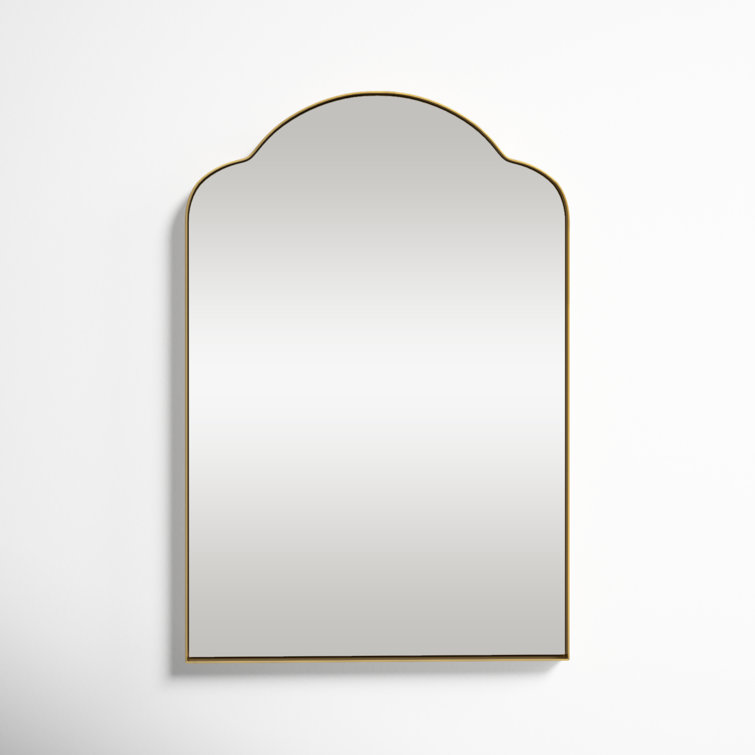 Gold Stainless Steel Arch Wall Mirror with Glass