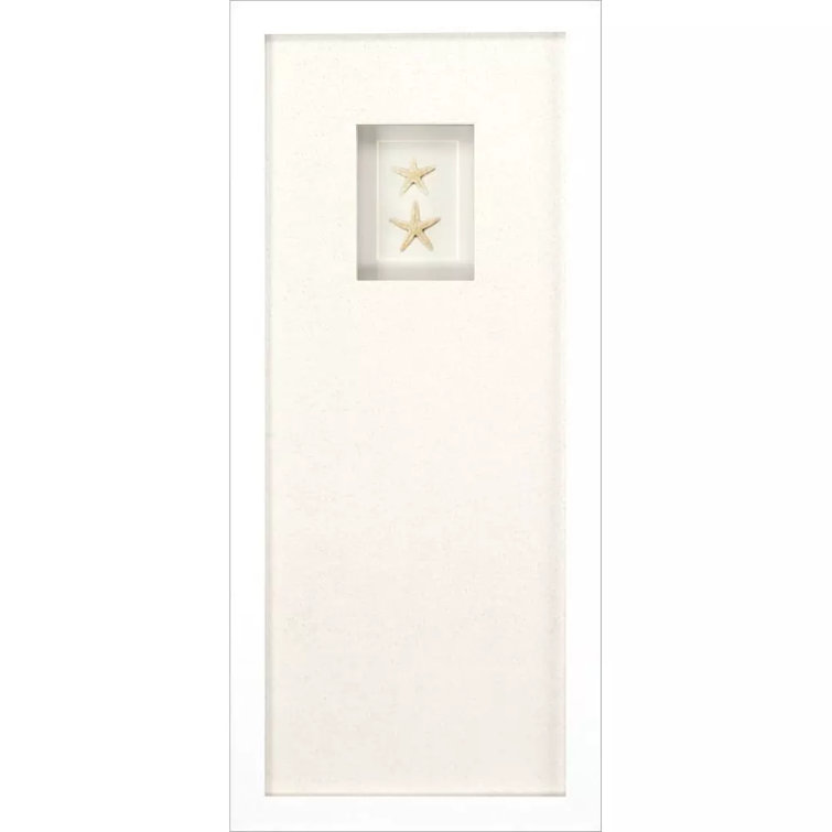 White Coastal Mixed Media Framed Wall Art Set of 4