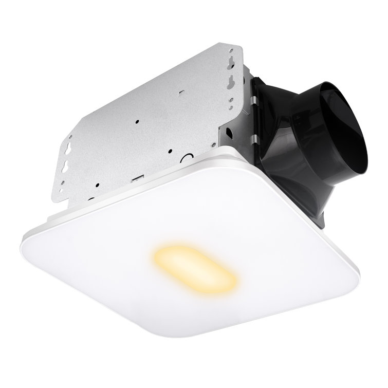 White Energy Star Ceiling Mount Bathroom Exhaust Fan with Light