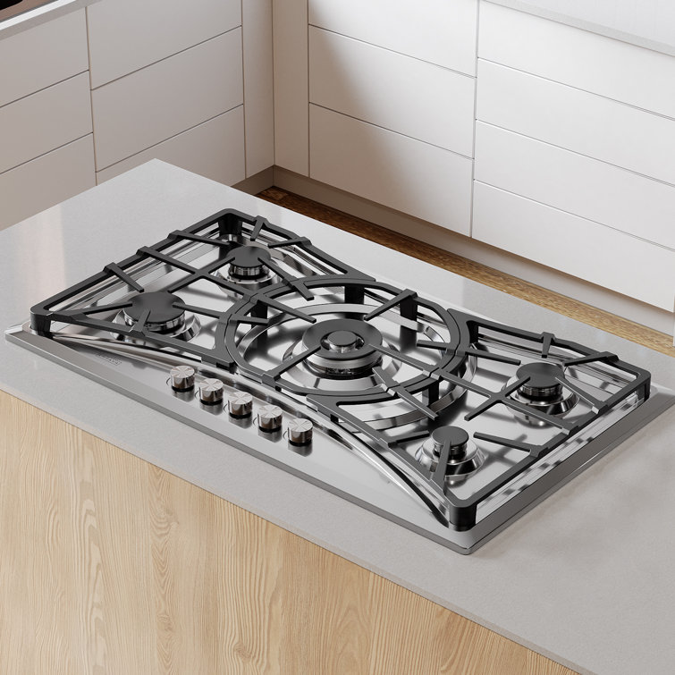 Empava 36" Stainless Steel 5 Burner Gas Cooktop