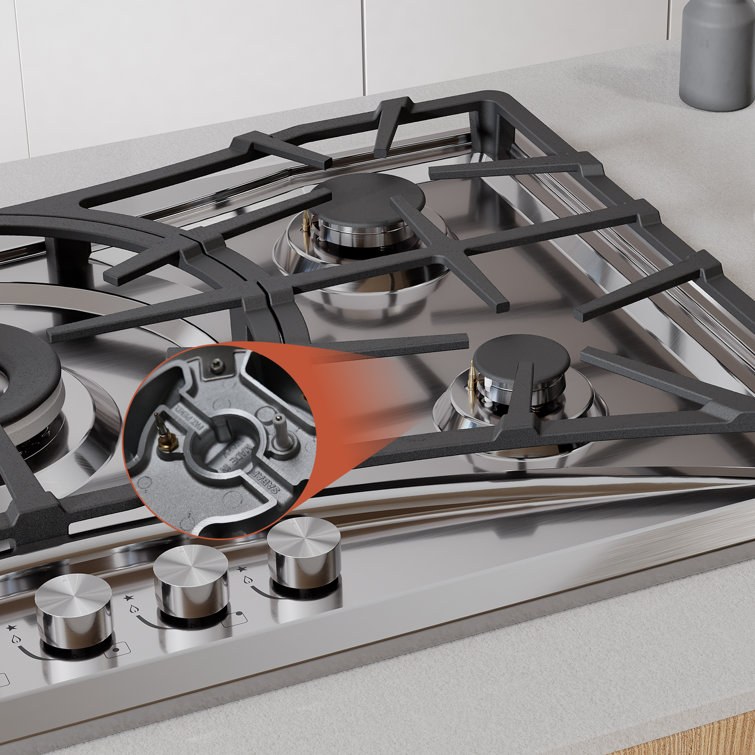 Empava 36" Stainless Steel 5 Burner Gas Cooktop