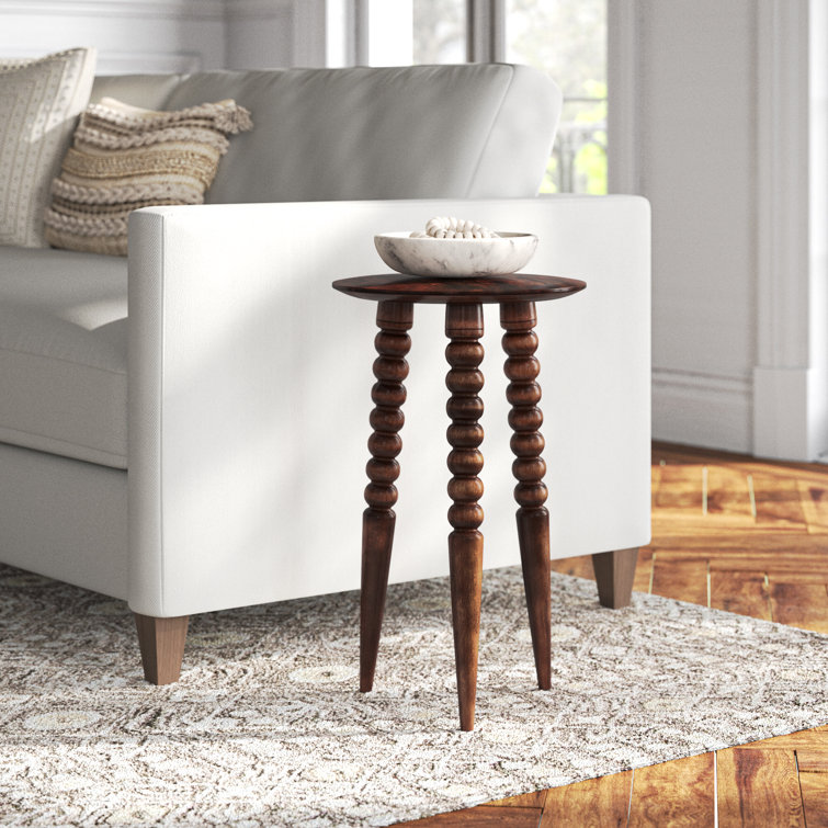 Fluornoy Round Solid Wood Tripod Accent Table