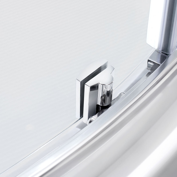 Breeze 36'' x 76'' Frameless Chrome Shower Kit with Clear Glass