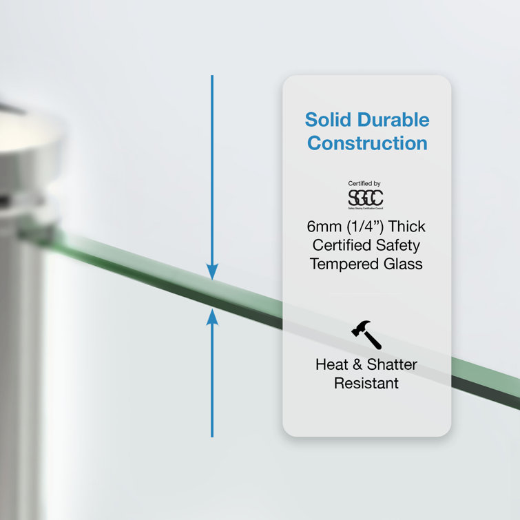 Breeze 38'' Round Nickel Framed Clear Glass Shower Kit with Base