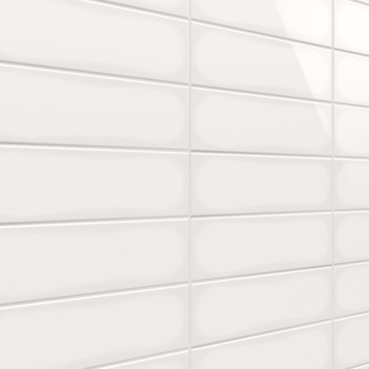 Mist Polished Porcelain Subway Wall Tile 3.93'' x 11.81''