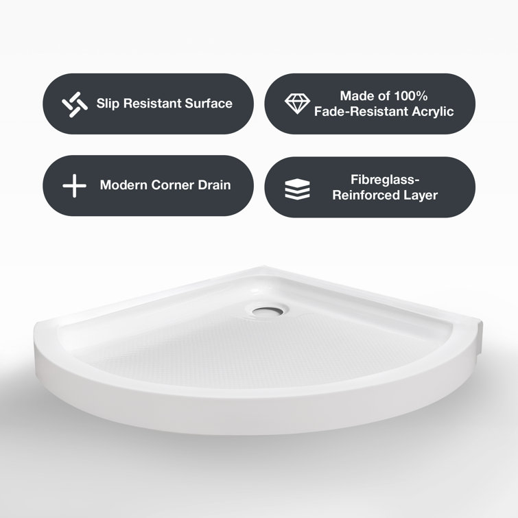 Breeze 32'' Frosted Glass and Acrylic Corner Shower Kit