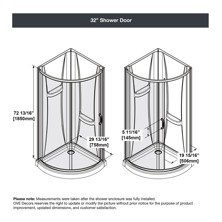 Breeze 32'' Frosted Glass and Acrylic Corner Shower Kit