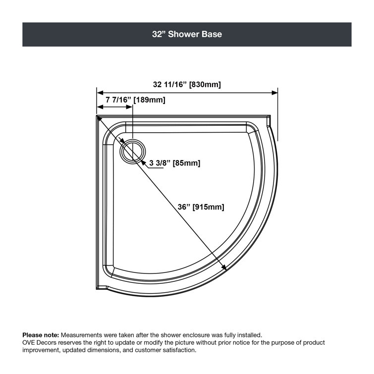 Breeze 32'' Frosted Glass and Acrylic Corner Shower Kit