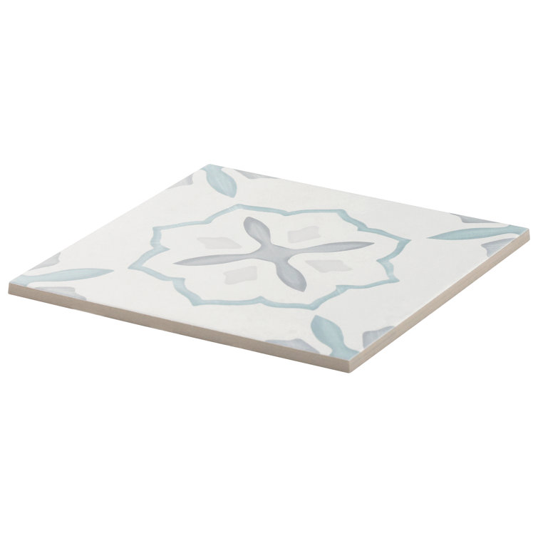 Stella Blue and Gray Matte Porcelain Encaustic Tile