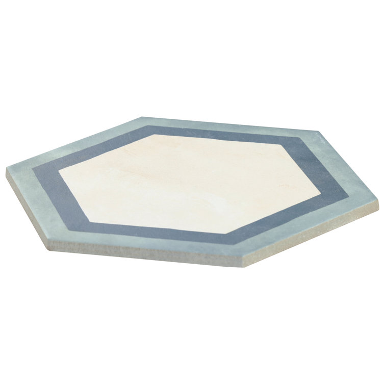 Dash Deco Ocean Cielo Matte Hexagon Porcelain Floor and Wall Tile