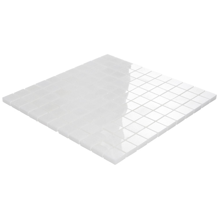 Thassos White 1x1 Polished Marble Mosaic Tile