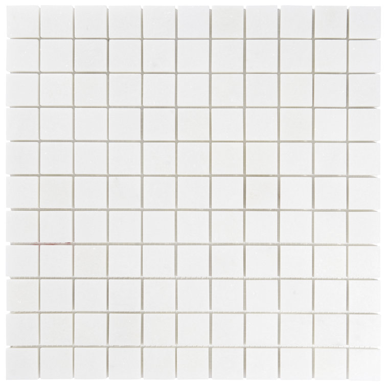 Thassos White 1x1 Polished Marble Mosaic Tile