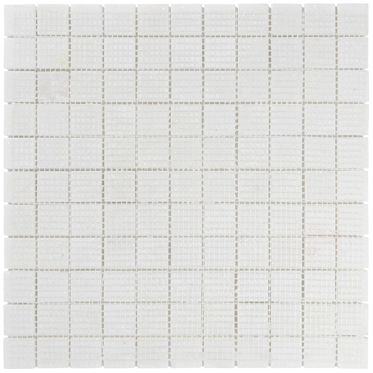 Thassos White 1x1 Polished Marble Mosaic Tile