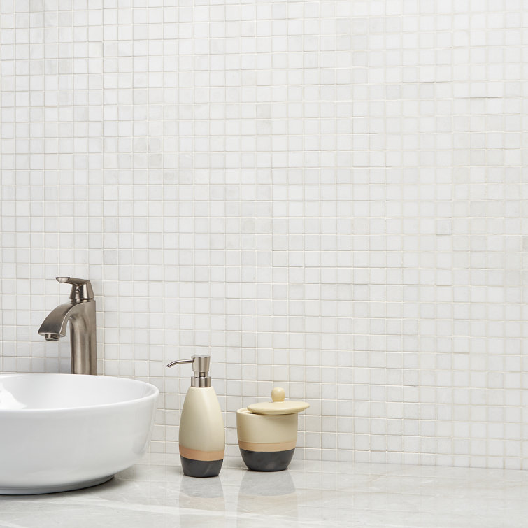 Thassos White 1x1 Polished Marble Mosaic Tile