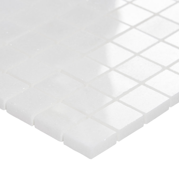 Thassos White 1x1 Polished Marble Mosaic Tile