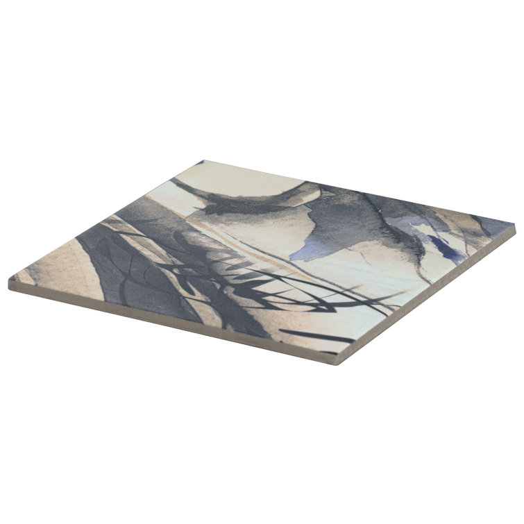 Angela Harris 8" Multicolor Matte Porcelain Botanical Mural Tile