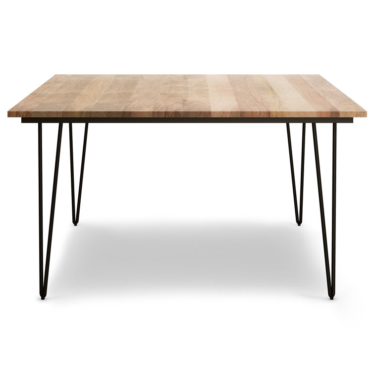 Hunter Square 54" Solid Mango Wood Dining Table in Natural