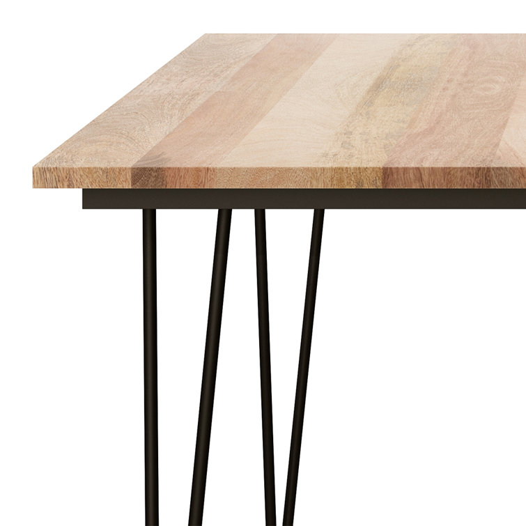 Hunter Square 54" Solid Mango Wood Dining Table in Natural