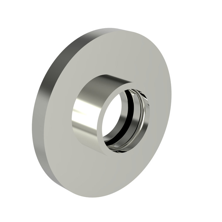 Kubic Polished Nickel Minimalist Shower Rod Brackets