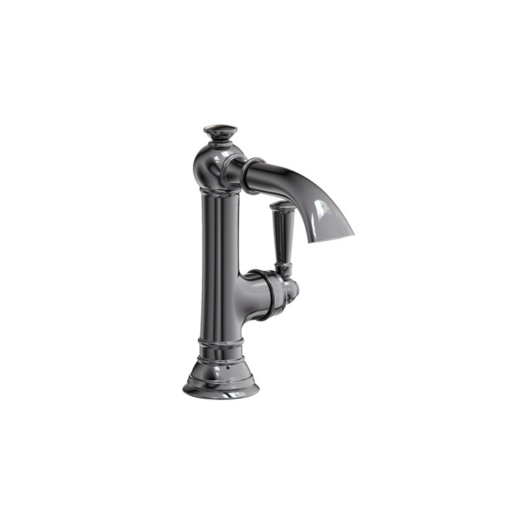 Midnight Chrome Single Hole Bathroom Faucet with Drain Assembly
