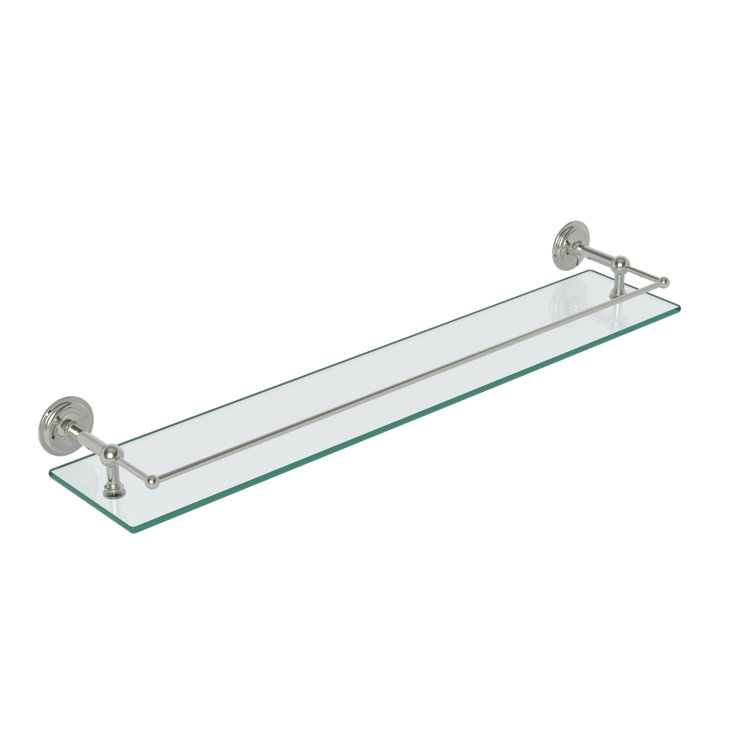 London Terrace Polished Nickel 29" Glass Wall Shelf