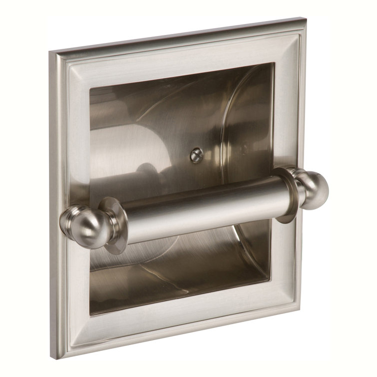 Satin Nickel Recessed Toilet Paper Holder