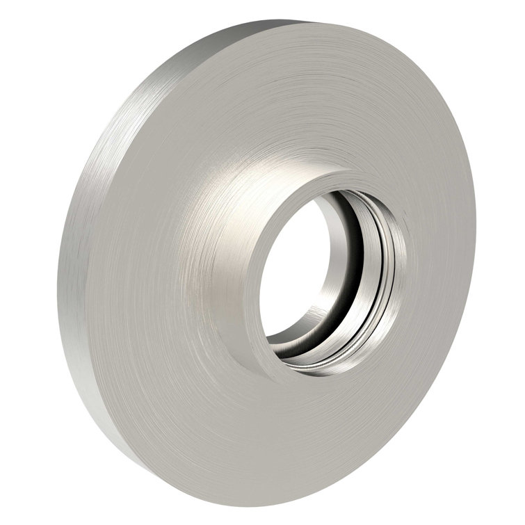 Kubic Satin Nickel Minimalist Shower Rod Brackets