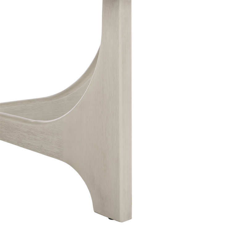 White Washed Round Manufactured Wood Coffee Table
