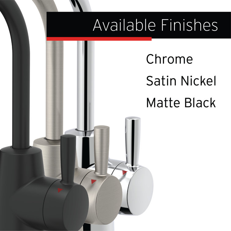 Satin Nickel Instant Hot Water Dispenser with Stainless Steel Tank