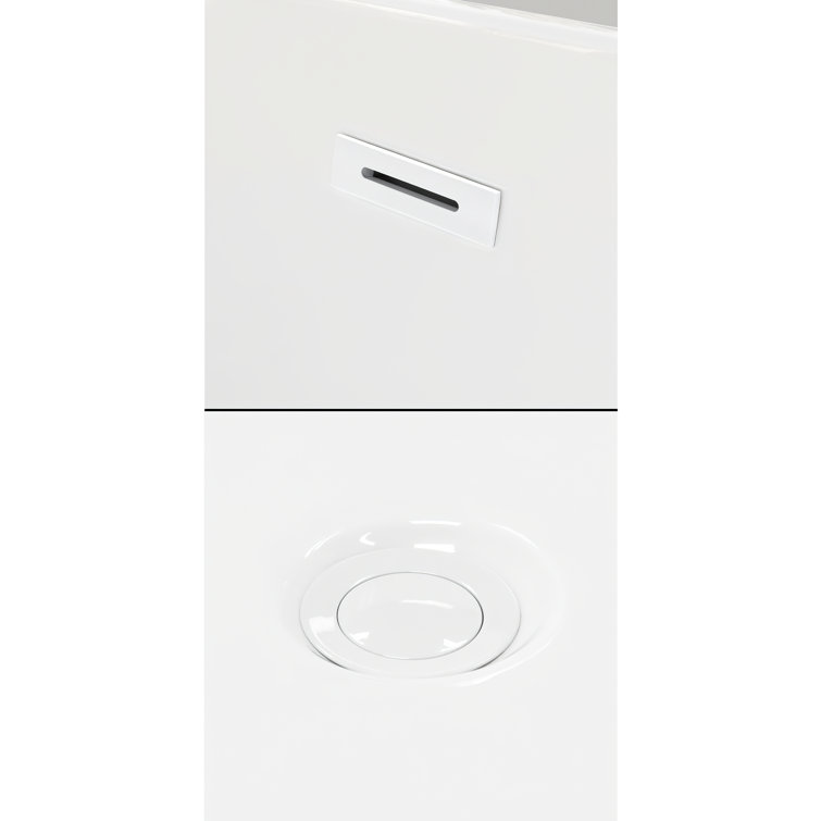 Grayley 66'' White Acrylic Alcove Soaking Bathtub