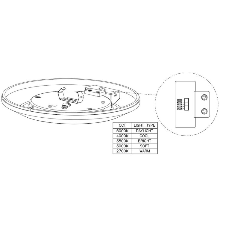 Intrinsic 8'' Contemporary White Aluminum LED Surface Mount Light