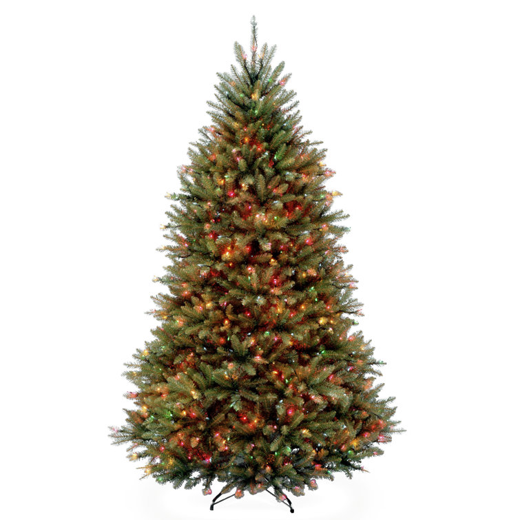 7.5' Green Fir Christmas Tree with Dual Color LED Lights