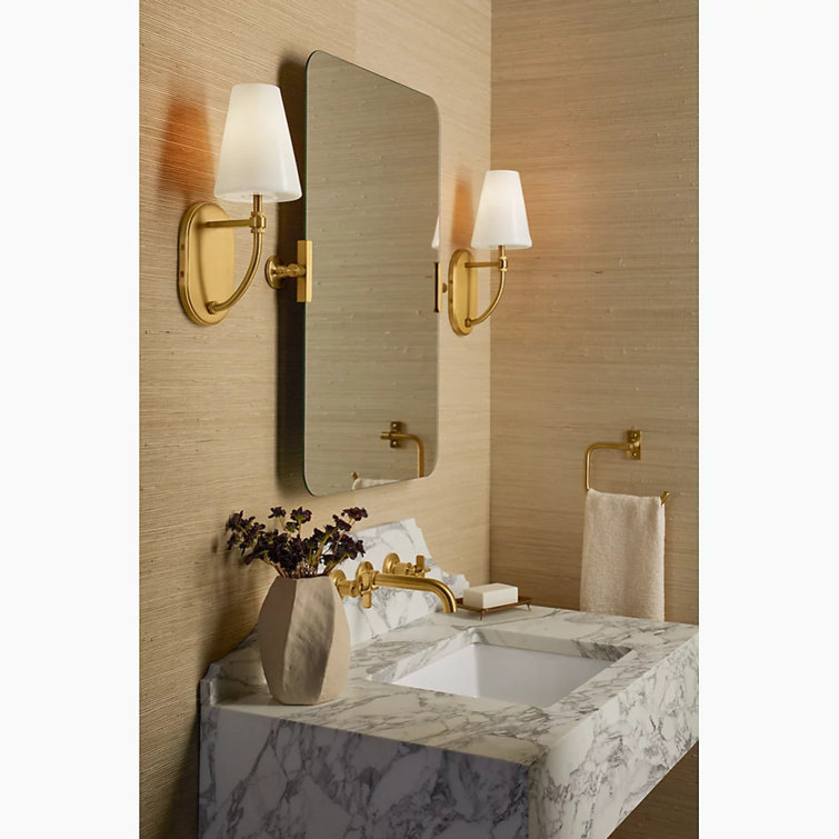 Vibrant Brushed Moderne Brass Wall Mounted Towel Ring