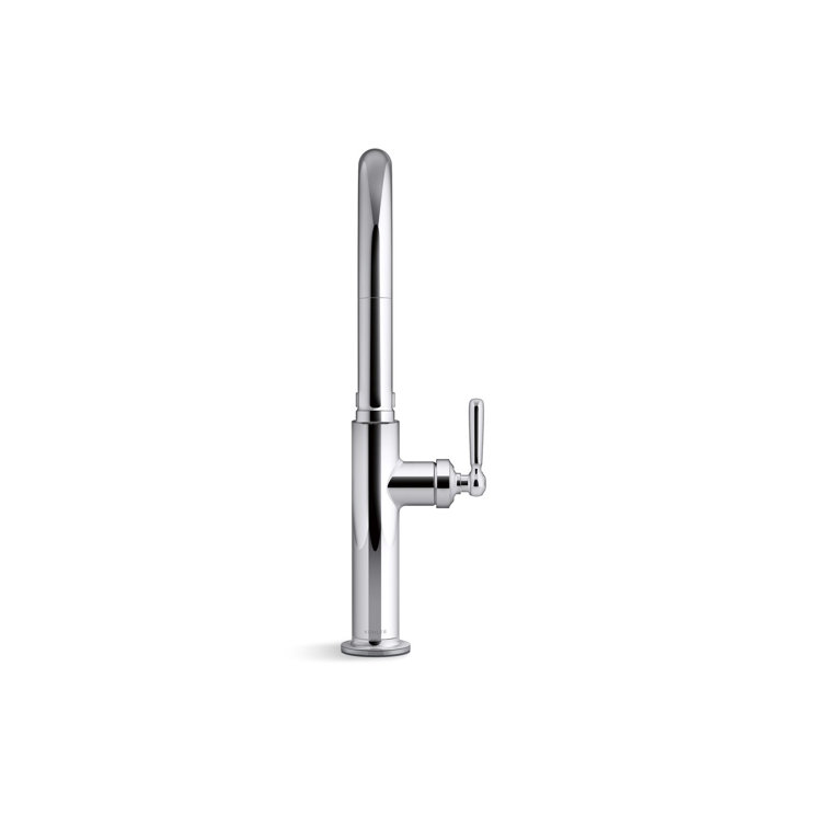 Polished Chrome Pull-Down Kitchen Faucet with Sprayhead