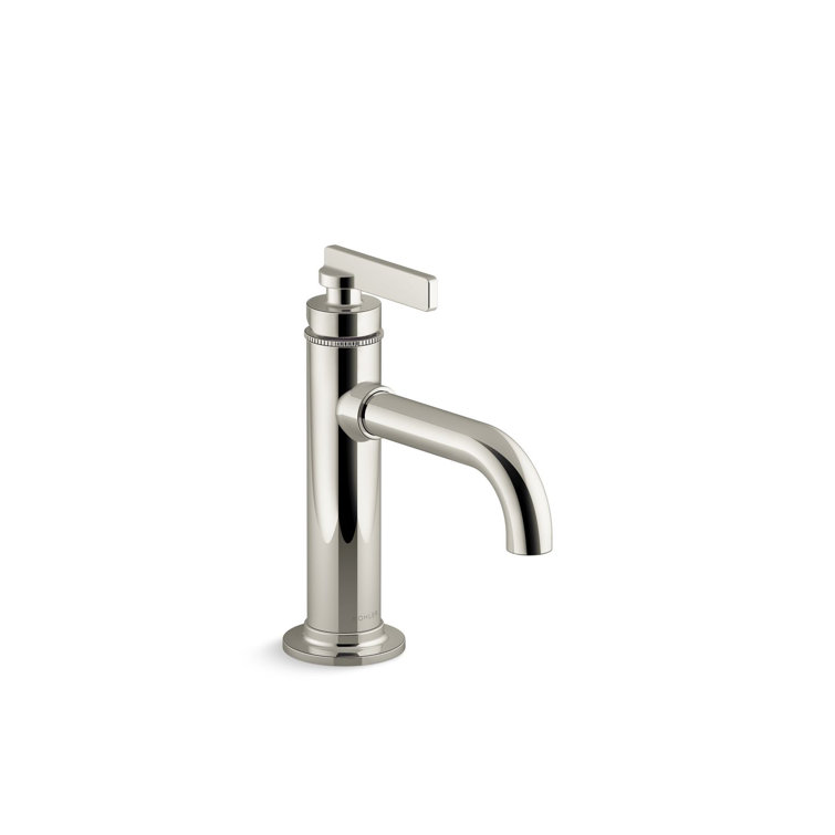 Vibrant Polished Nickel Single-Handle Bathroom Sink Faucet