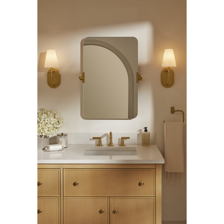 Round Vibrant Brushed Brass Cabinet Knob with Mounting Hardware