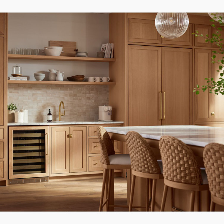 Embra 14" Glass Pendant with Brushed Brass Finish