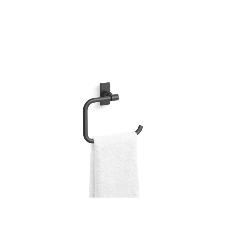Matte Black Wall Mounted Towel Ring