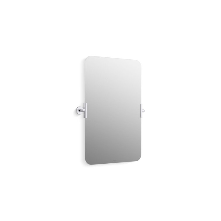 Polished Chrome Frameless Rectangular Bathroom Vanity Mirror