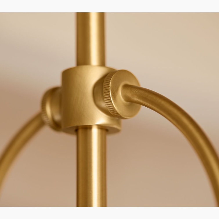 Kernen 18" Brushed Brass and Milk Glass Pendant Light