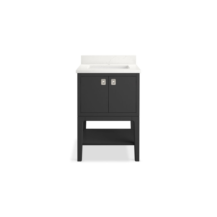 Ferrous Grey 24" Bathroom Vanity with Quartz Top