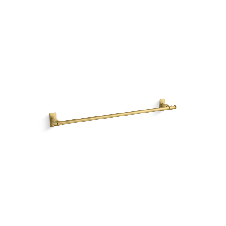Vibrant Brushed Moderne Brass 18" Wall Mounted Towel Bar