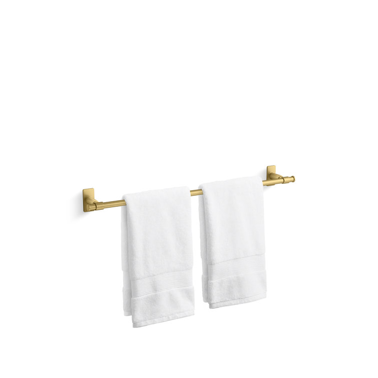 Vibrant Brushed Moderne Brass 18" Wall Mounted Towel Bar
