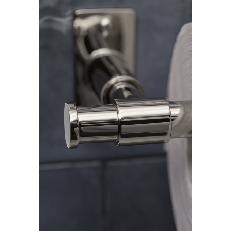 Castia Polished Nickel Wall Mounted Toilet Paper Holder